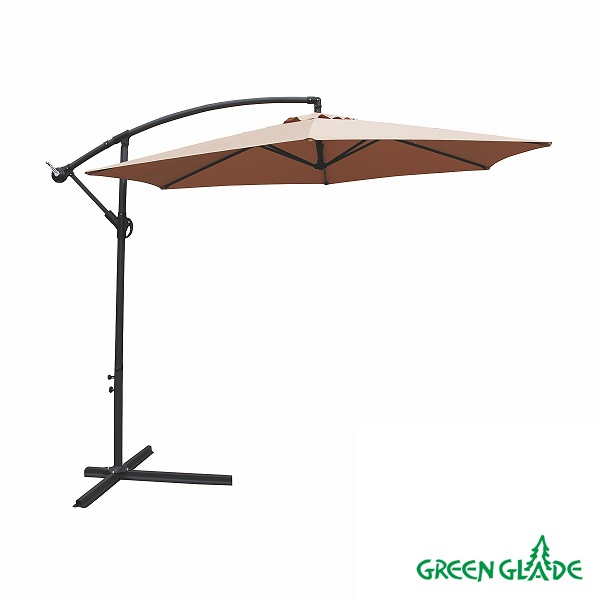 Уличный зонт Green Glade (диаметр 3 м) светло-коричневый 6 спиц